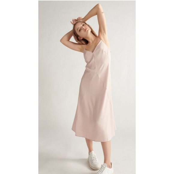 NWT Thakoon Blush Pink A-Line Spaghetti Strap Slip Dress Size 8 - Picture 4 of 10